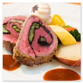 Hauptgang stilvoll angerichtet